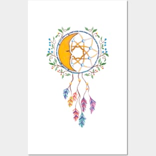 Moon Dreamcatcher Posters and Art